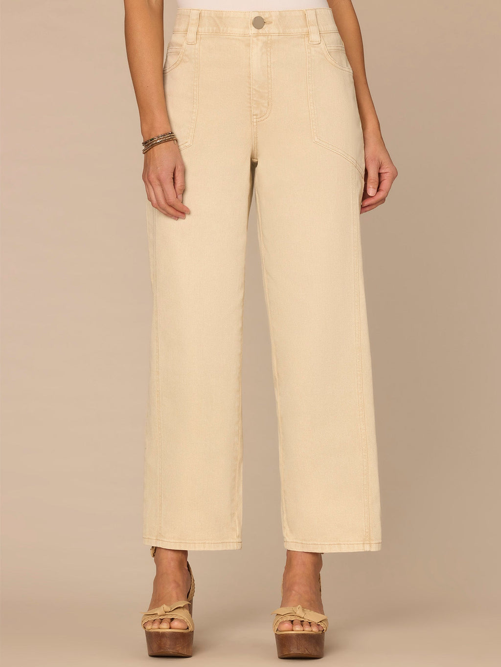 "Ab"solution® Skyrise Relaxed Straight Leg Jeans with Seaming Detail
