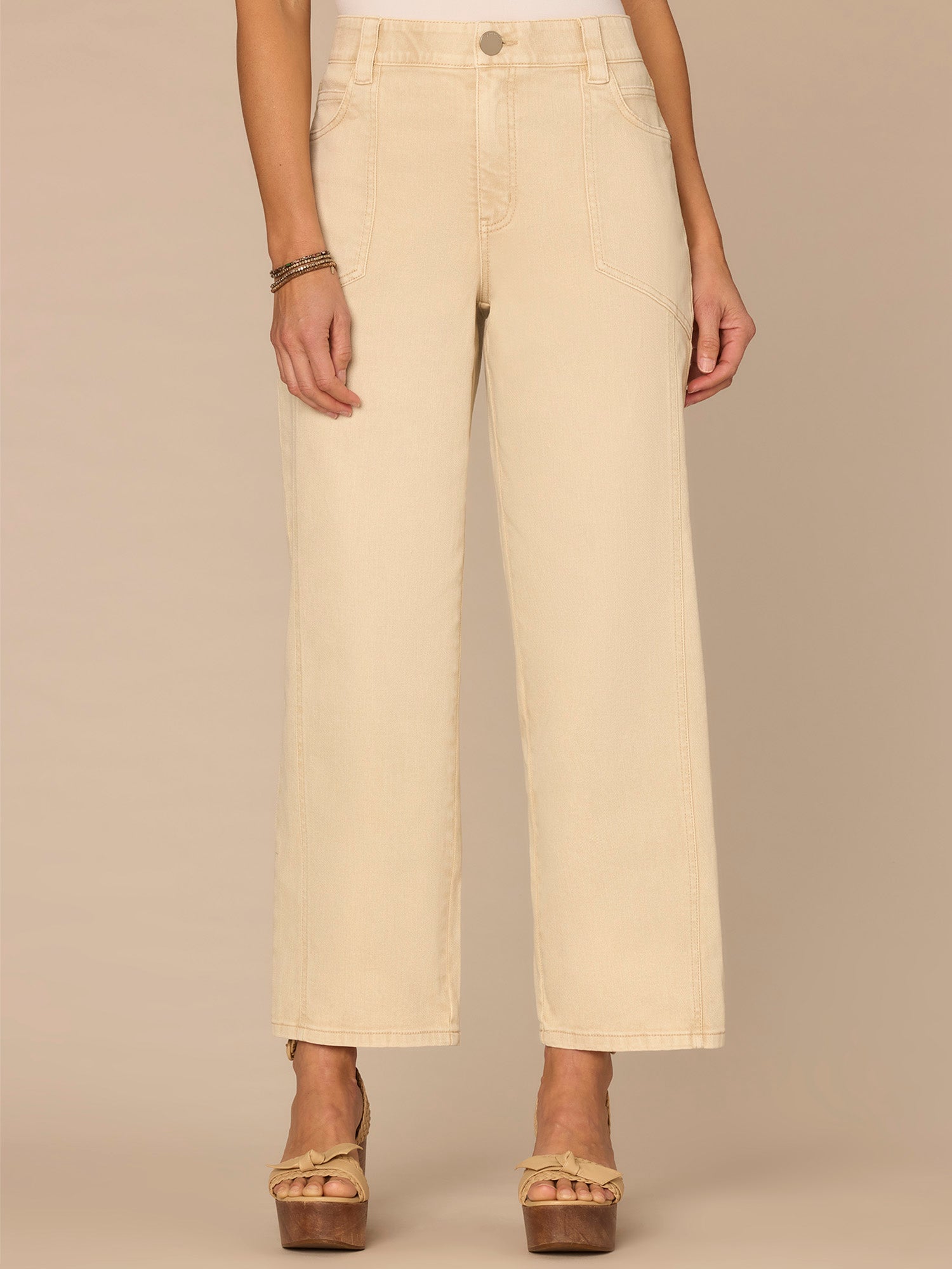 "Ab"solution® Skyrise Relaxed Straight Leg Jeans with Seaming Detail