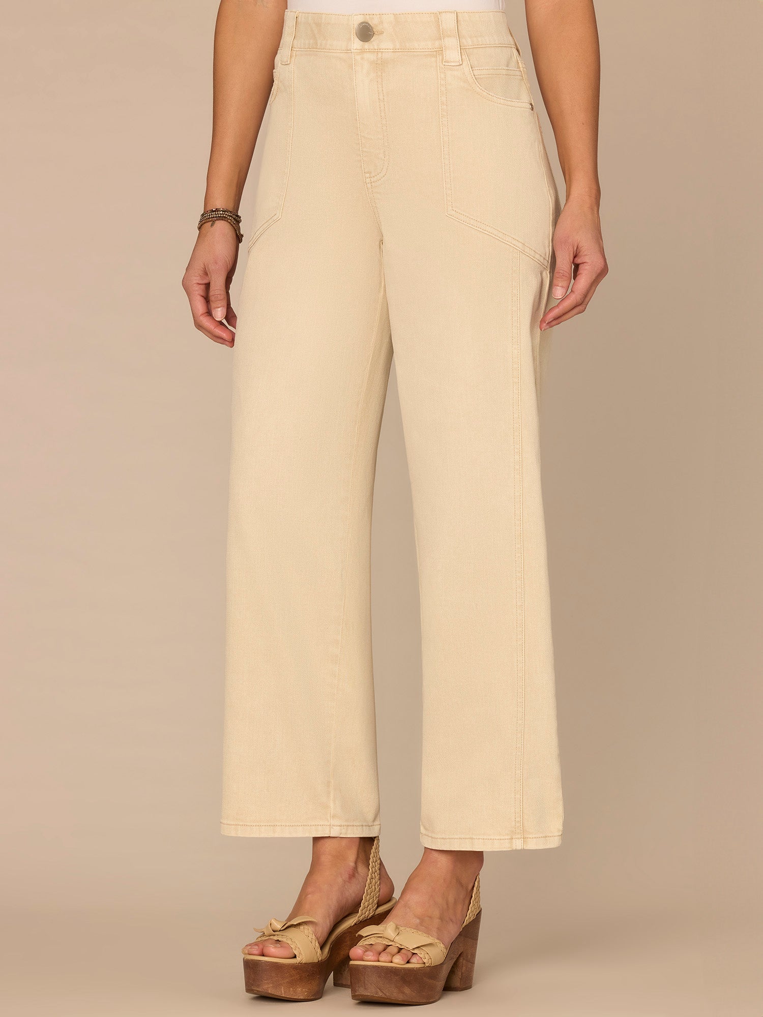 "Ab"solution® Skyrise Relaxed Straight Leg Jeans with Seaming Detail