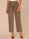 "Ab"solution® Skyrise Relaxed Straight Leg Petite Jeans with Seaming