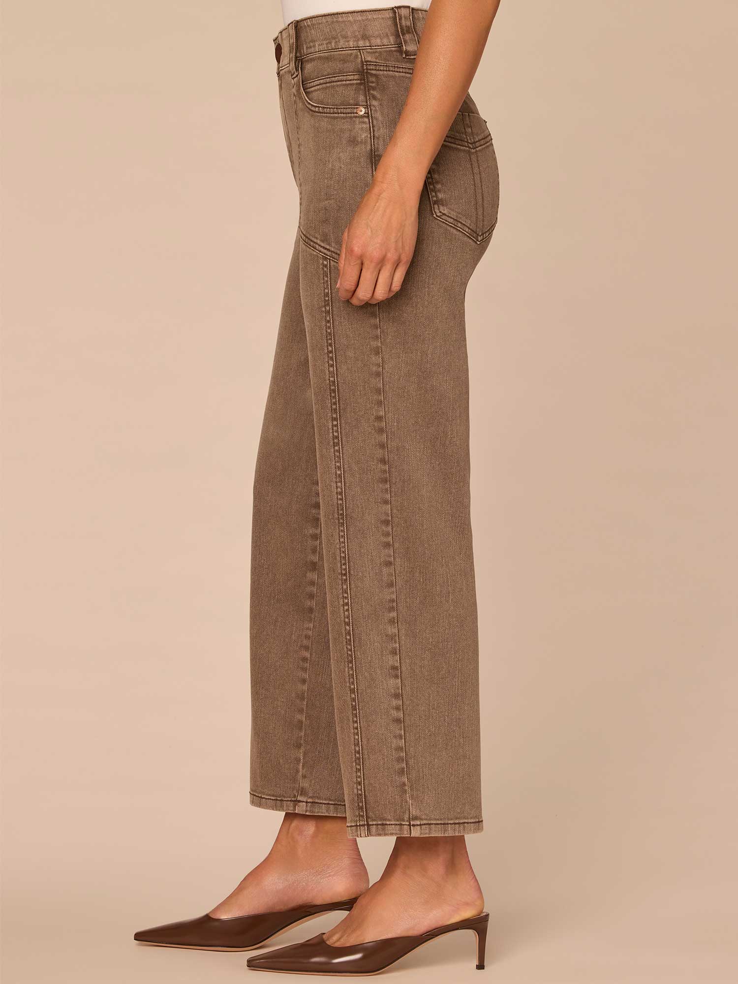 "Ab"solution® Skyrise Relaxed Straight Leg Jeans with Seaming Detail