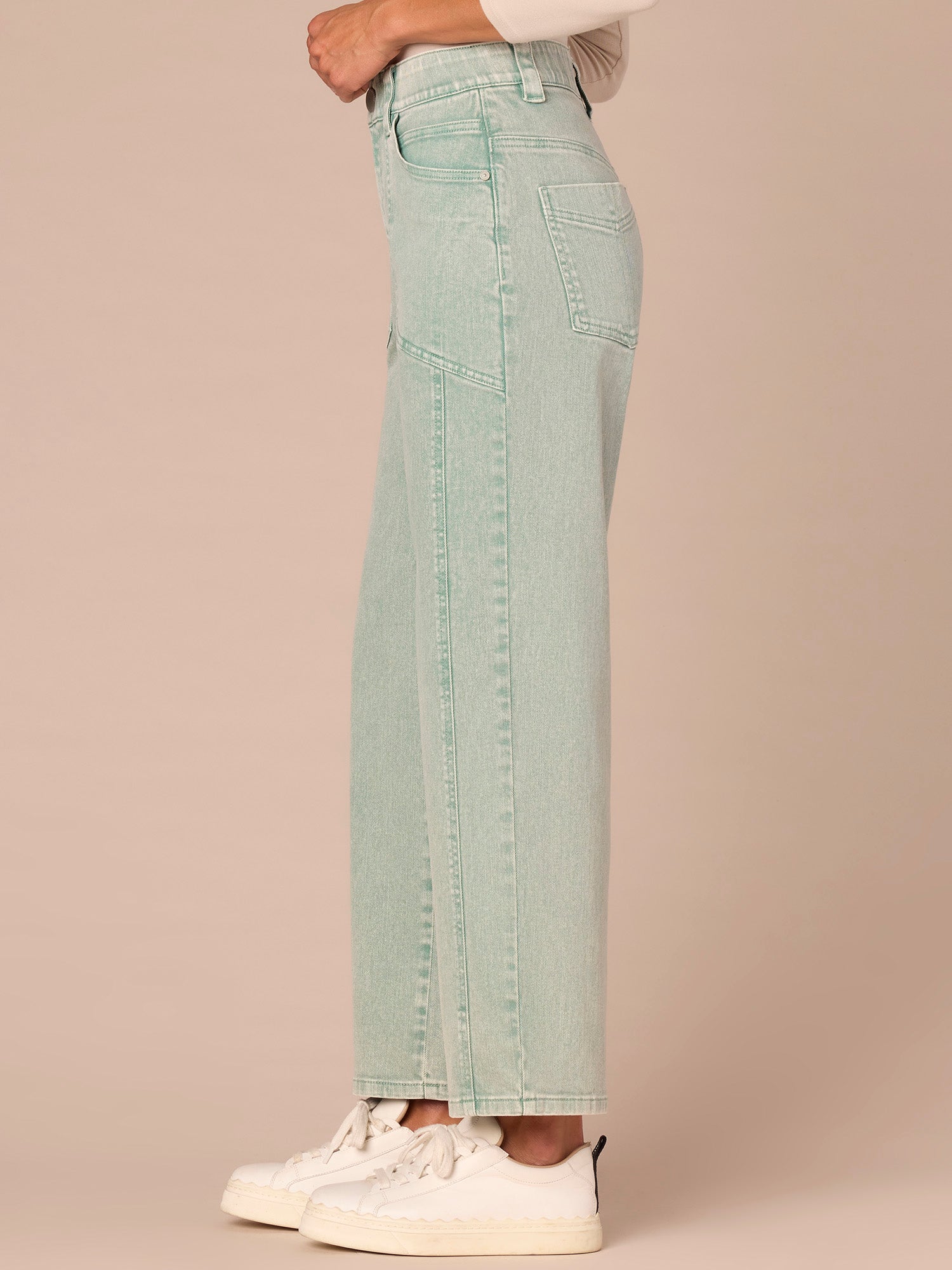"Ab"solution® Skyrise Relaxed Straight Leg Jeans with Seaming Detail