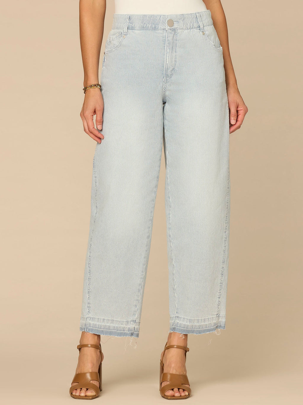"Ab"solution® Skyrise Release Hem Relaxed Barrel Leg Jeans