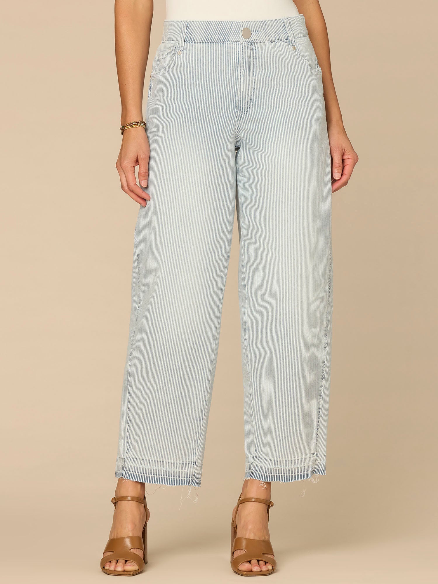 "Ab"solution® Skyrise Release Hem Relaxed Barrel Leg Jeans