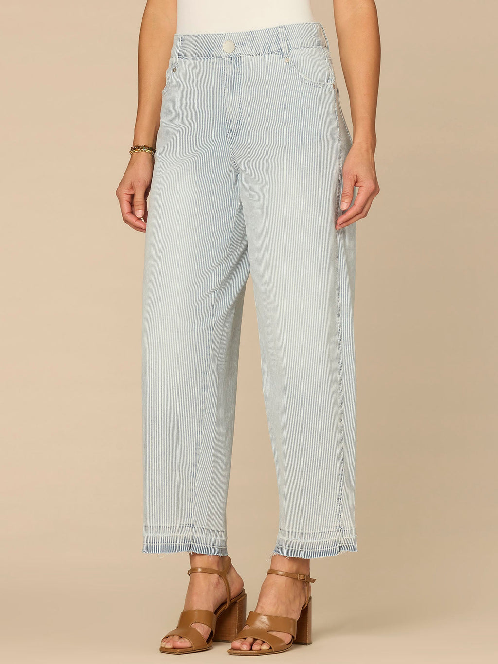 "Ab"solution® Skyrise Release Hem Relaxed Barrel Leg Jeans