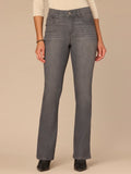"Ab"solution® High Rise Cascading Embroidered D Itty Bitty Boot Jeans