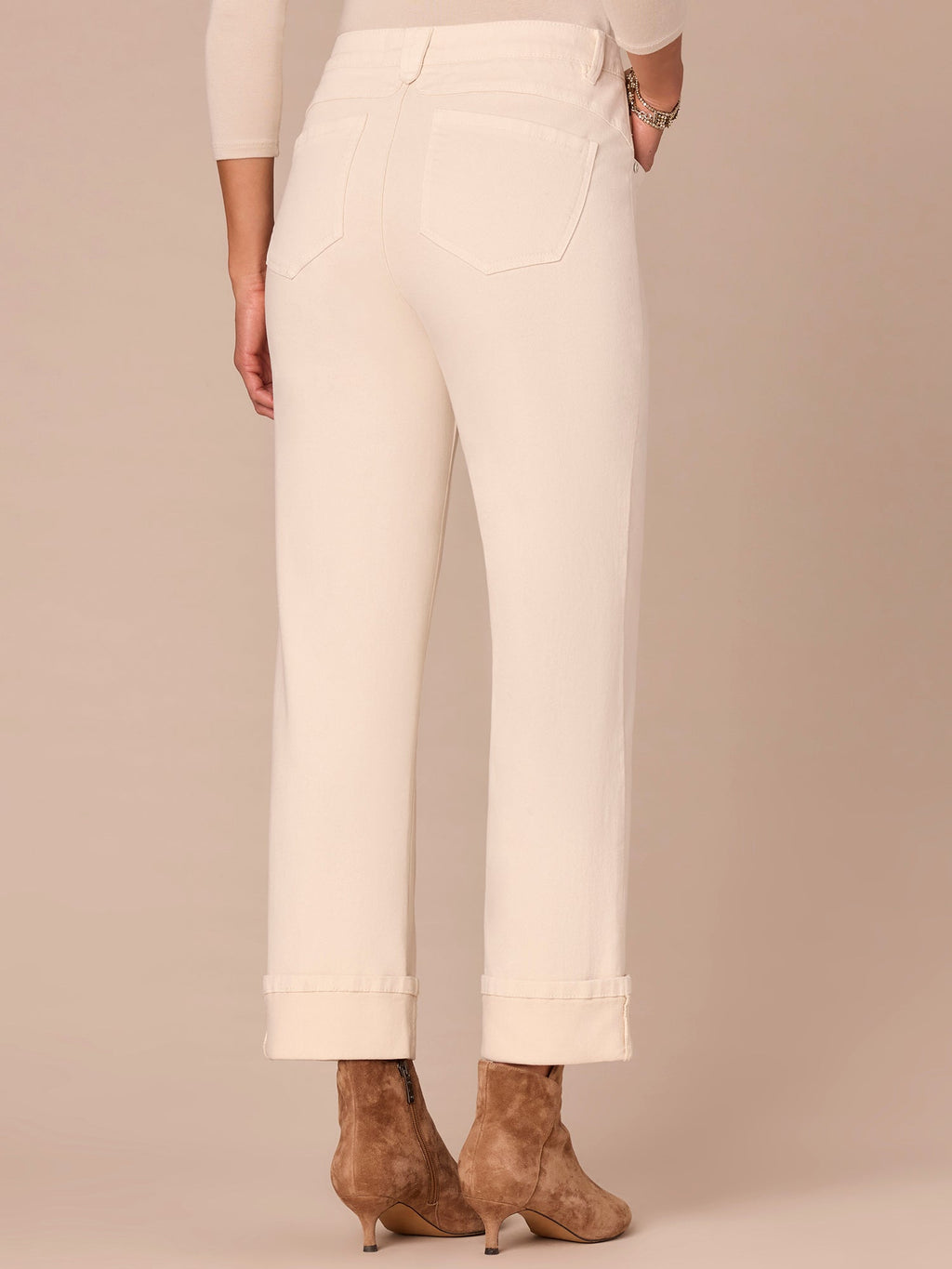 "Ab"solution® High Rise Round Up Embroidered Pocket Boyfriend Jean