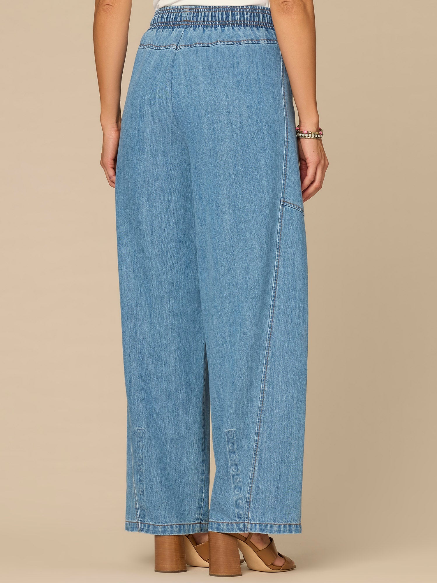 "Ab"leisure Skyrise Relaxed Straight Leg Glider Jeans with Snap Hem
