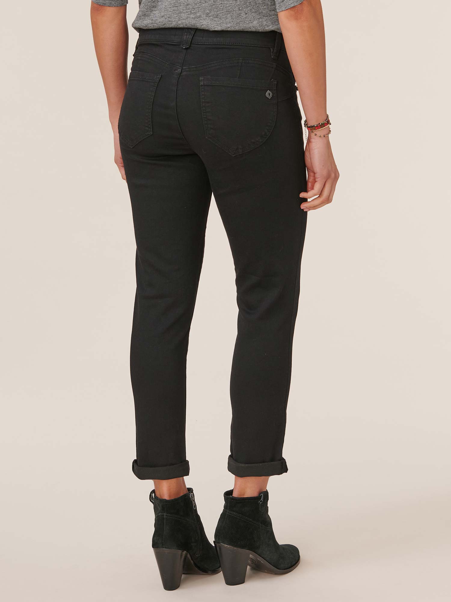 "Ab"solution® Black Denim Petite Ankle Skimmer