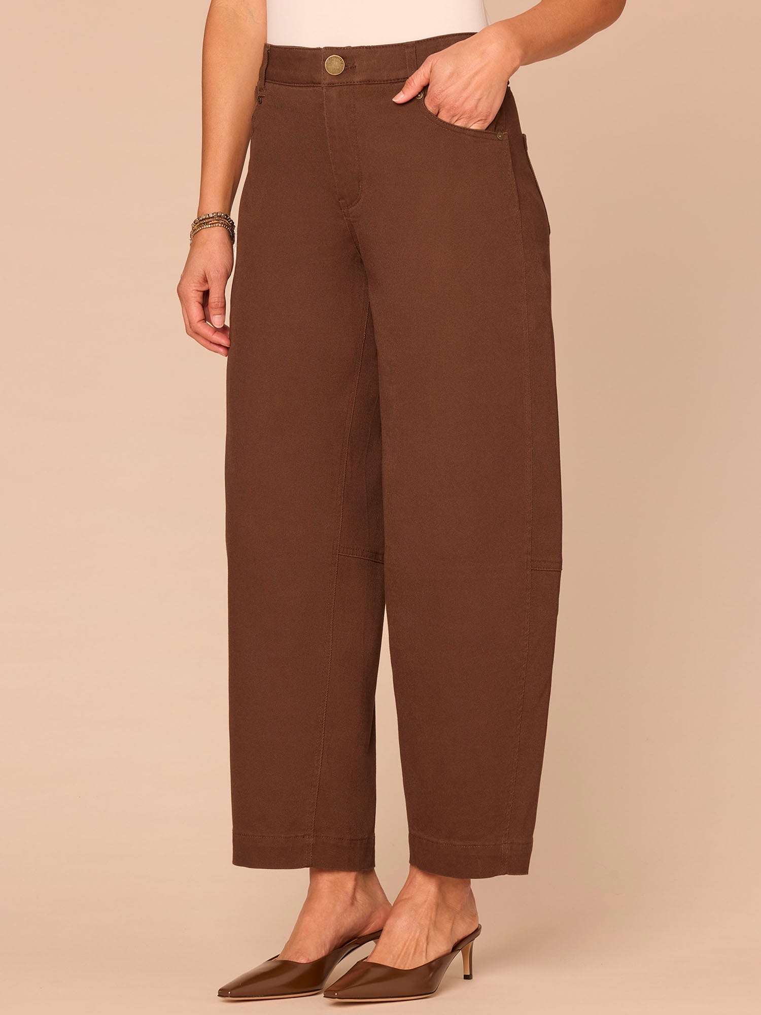"Ab"solution® Skyrise Uneven Yoke Relaxed Barrel Leg Pants