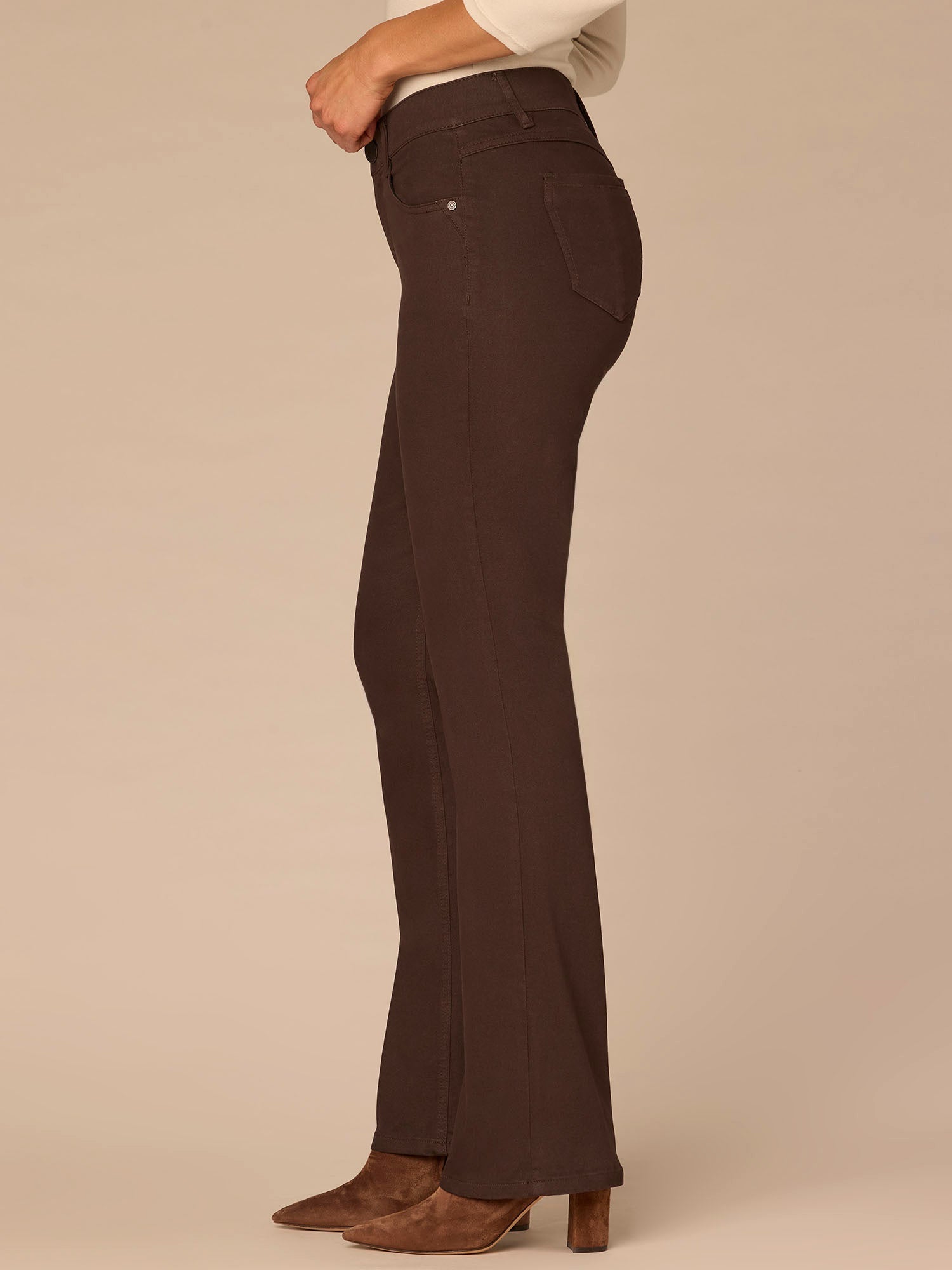 "Ab"solution Mid-Rise Colored Itty Bitty Boot Petite Pants