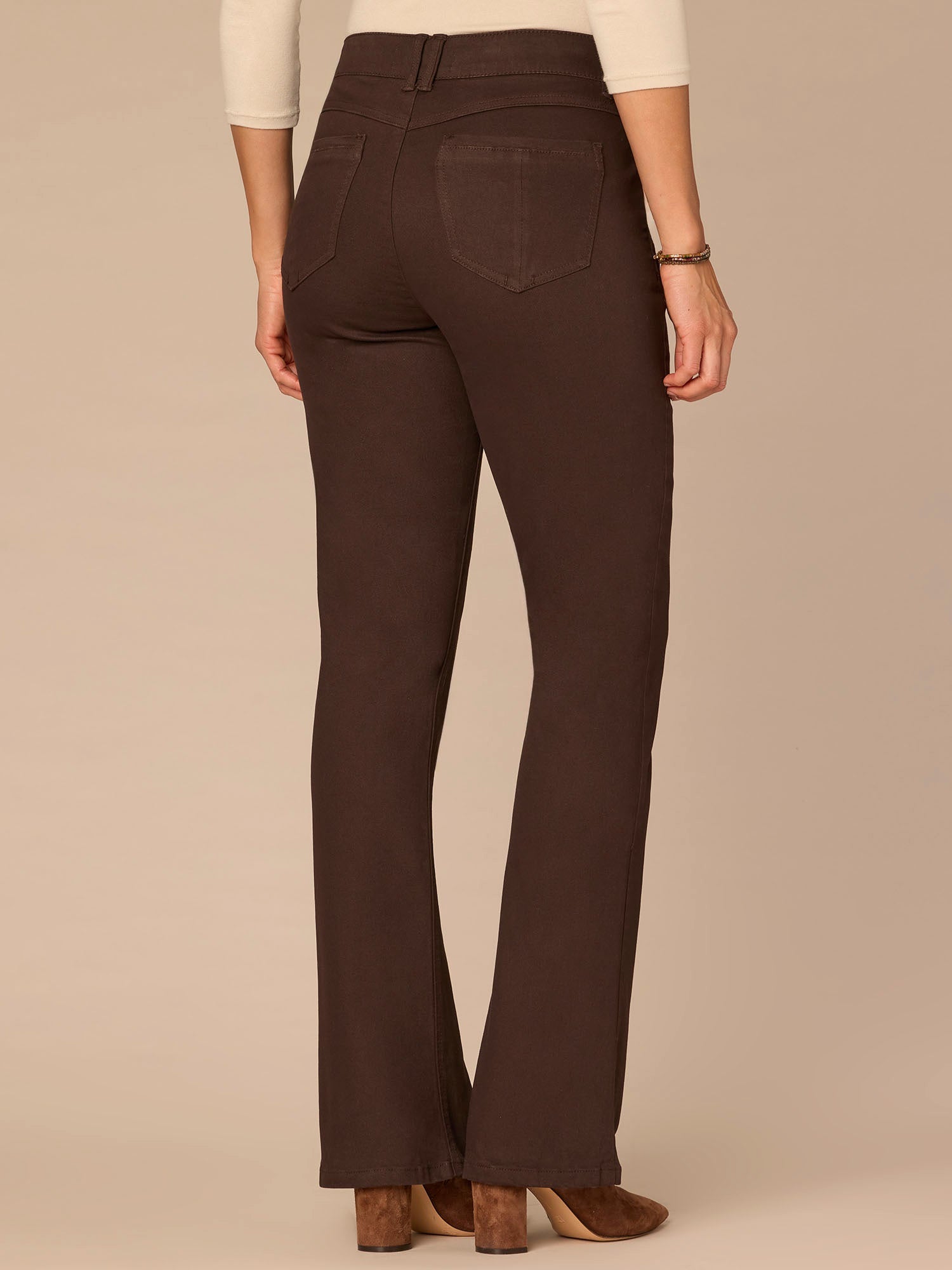 "Ab"solution Mid-Rise Itty Bitty Boot Woven Pants
