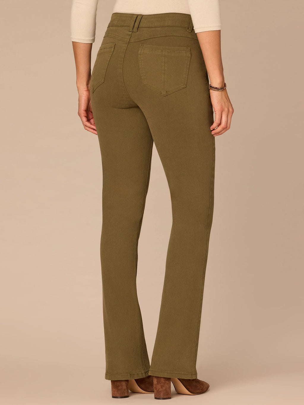 "Ab"solution Mid-Rise Itty Bitty Boot Woven Pants