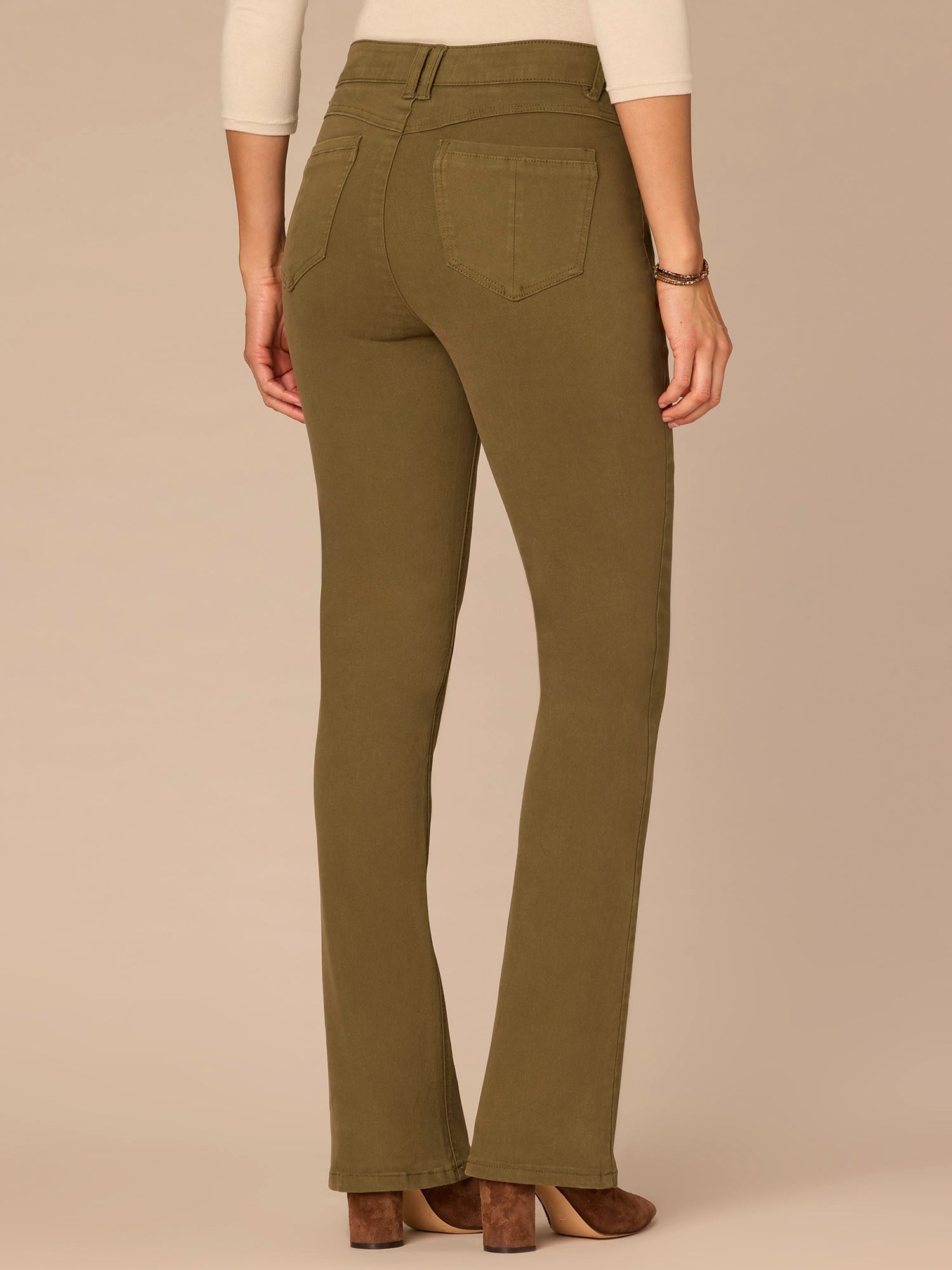 "Ab"solution Mid-Rise Itty Bitty Boot Woven Pants