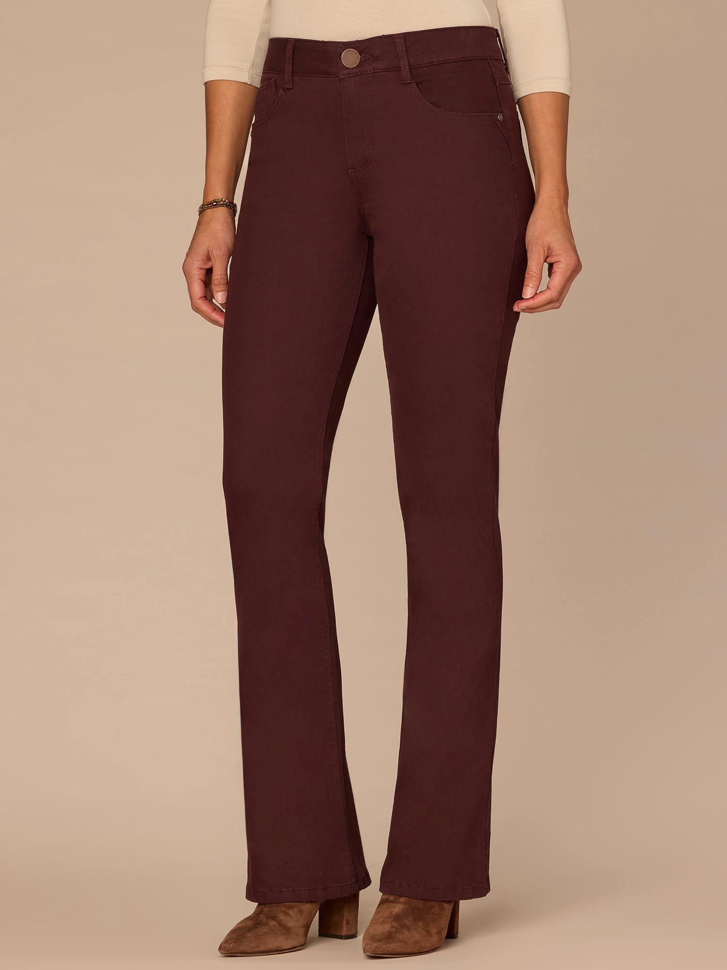 "Ab"solution Mid-Rise Itty Bitty Boot Woven Pants