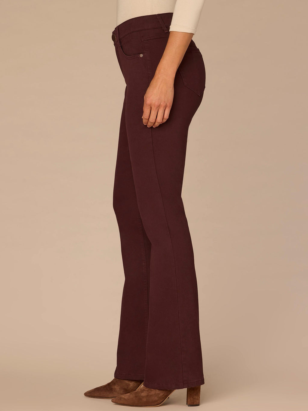 "Ab"solution Mid-Rise Colored Itty Bitty Boot Petite Pants