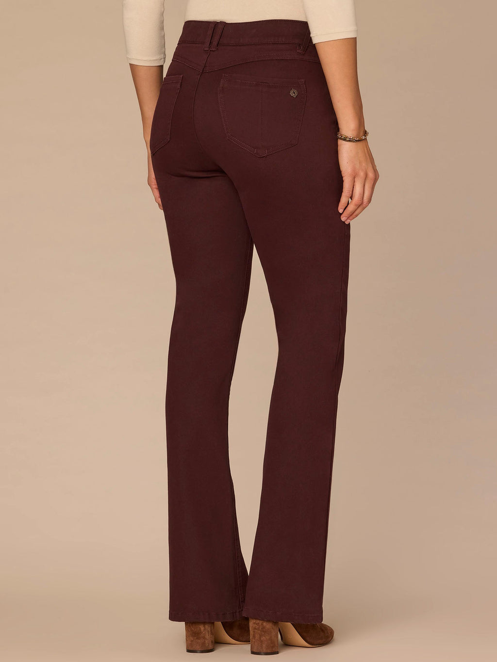 "Ab"solution Mid-Rise Itty Bitty Boot Woven Pants