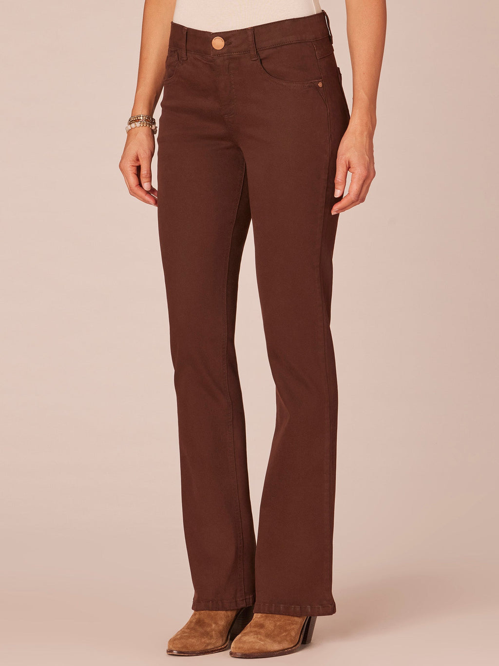"Ab"solution Mid-Rise Itty Bitty Boot Woven Pants