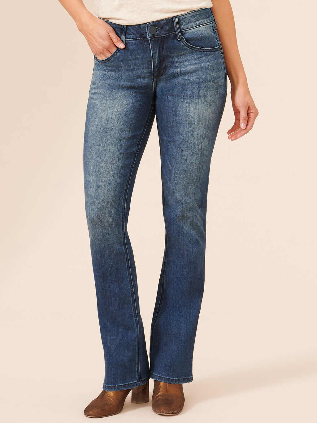 "Ab"solution® Itty Bitty Bootcut Blue Jeans