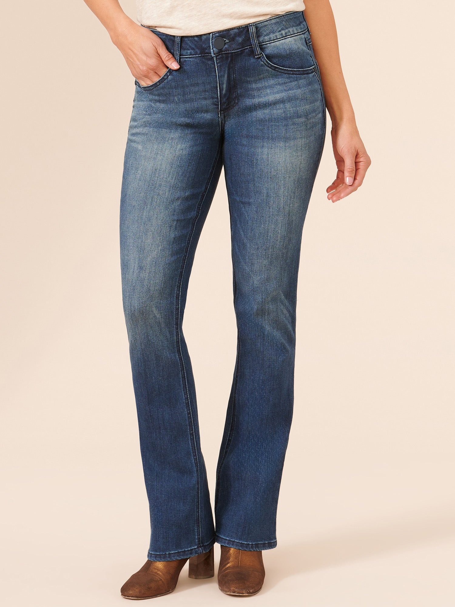"Ab"solution® Itty Bitty Bootcut Blue Jeans
