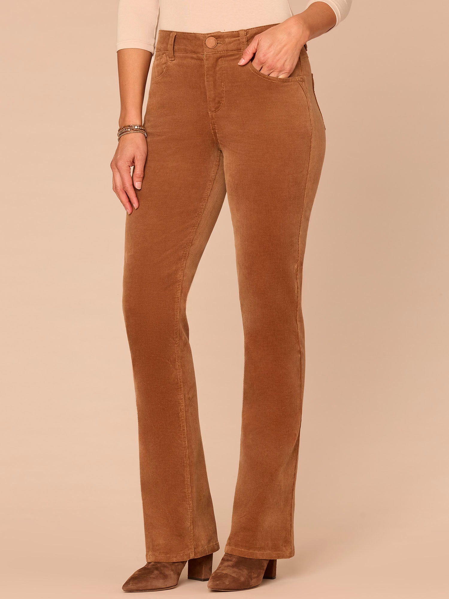 "Ab"solution® High Rise Itty Bitty Boot Corduroy Petite Pants