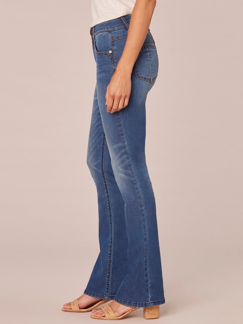 "Ab"solution® Blue Denim Petite Itty Bitty Bootcut Jeans