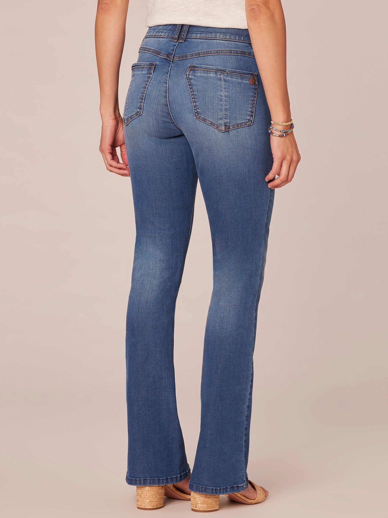 "Ab"solution® Artisanal Blue Denim Itty Bitty Bootcut Jeans
