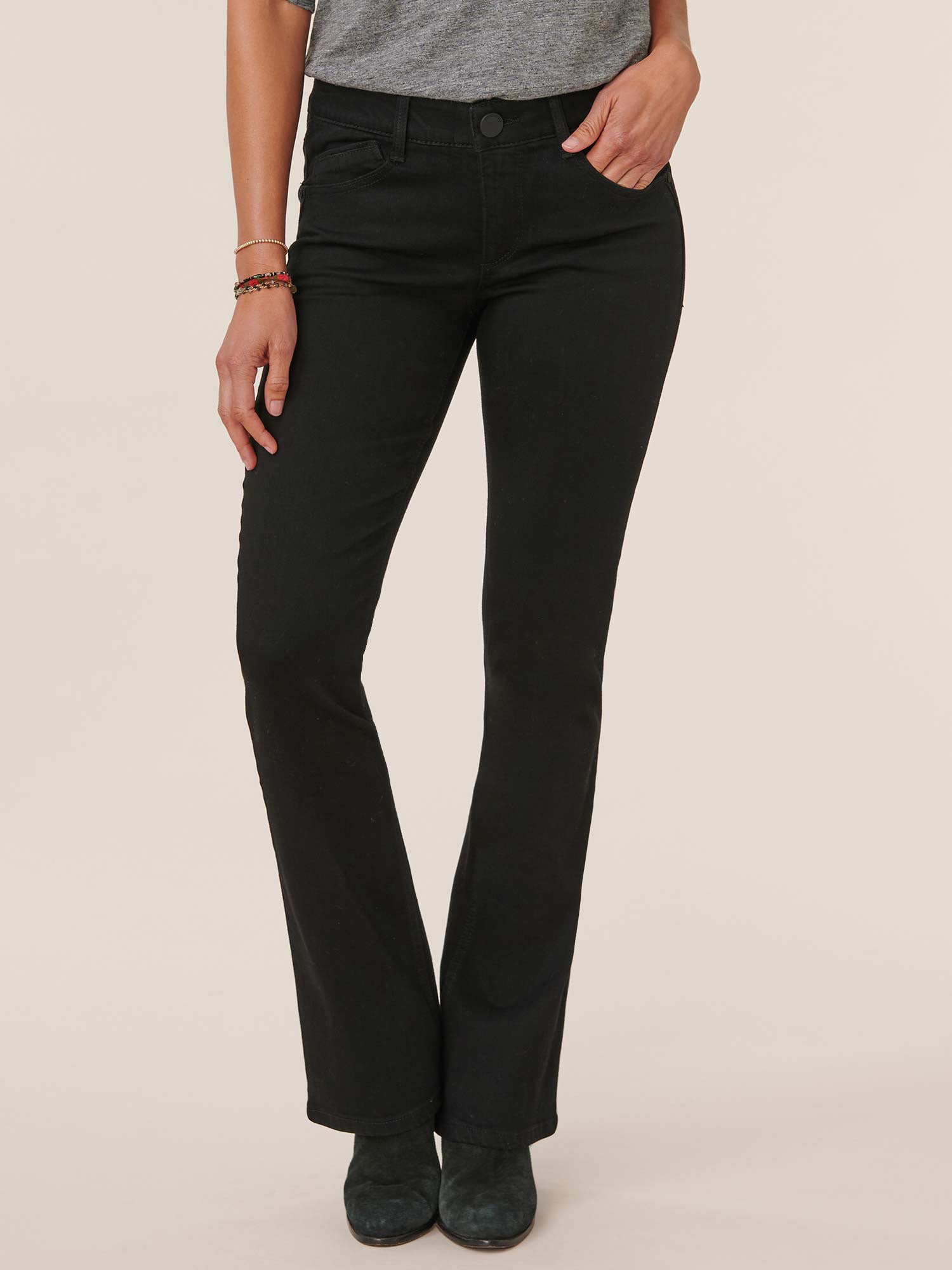 "Ab"solution® Itty Bitty Bootcut Black Jeans