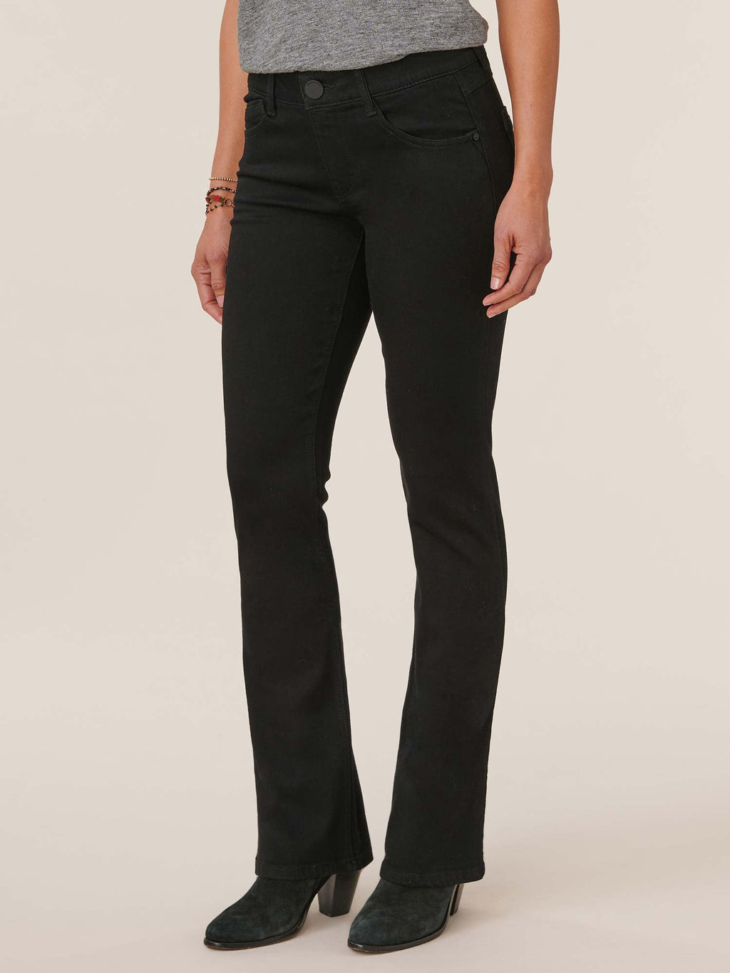 "Ab"solution® Itty Bitty Bootcut Black Jeans