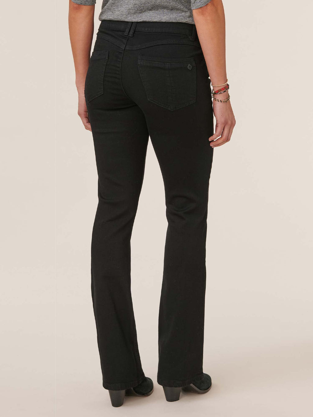 34" Inseam "Ab"solution® Itty Bitty Bootcut Black Denim Tall Jeans
