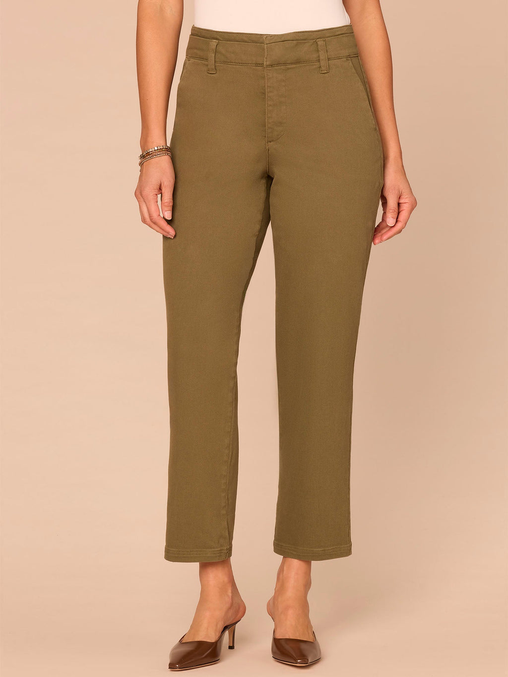 "Ab"solution® Skyrise Double Waistband Ankle Straight Leg Trousers