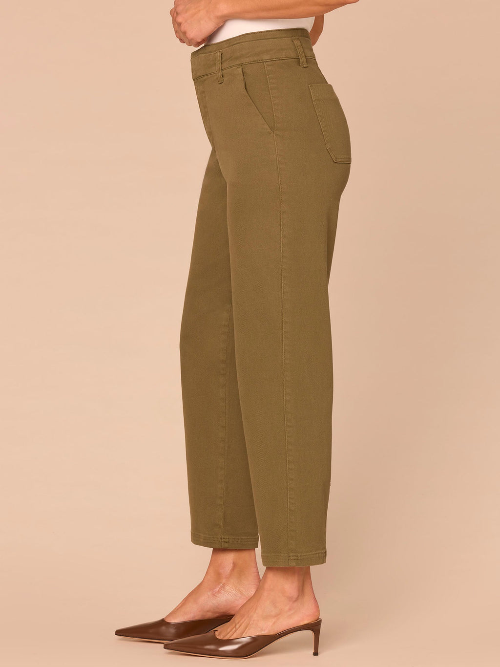 "Ab"solution® Skyrise Double Waistband Ankle Straight Leg Trousers