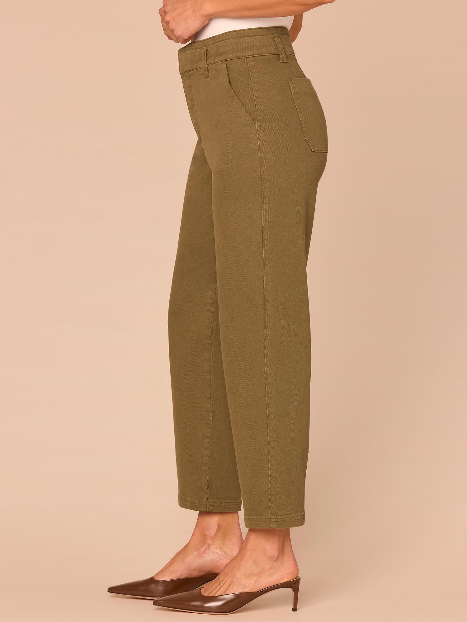 "Ab"solution® Skyrise Double Waistband Ankle Straight Leg Trousers
