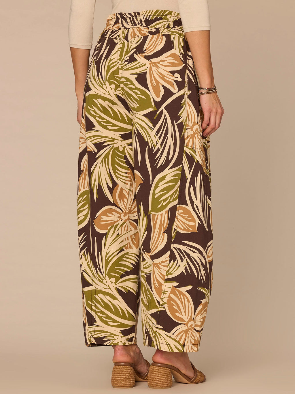 "Ab"leisure Skyrise Printed Glider Petite Relaxed Straight Leg Pants