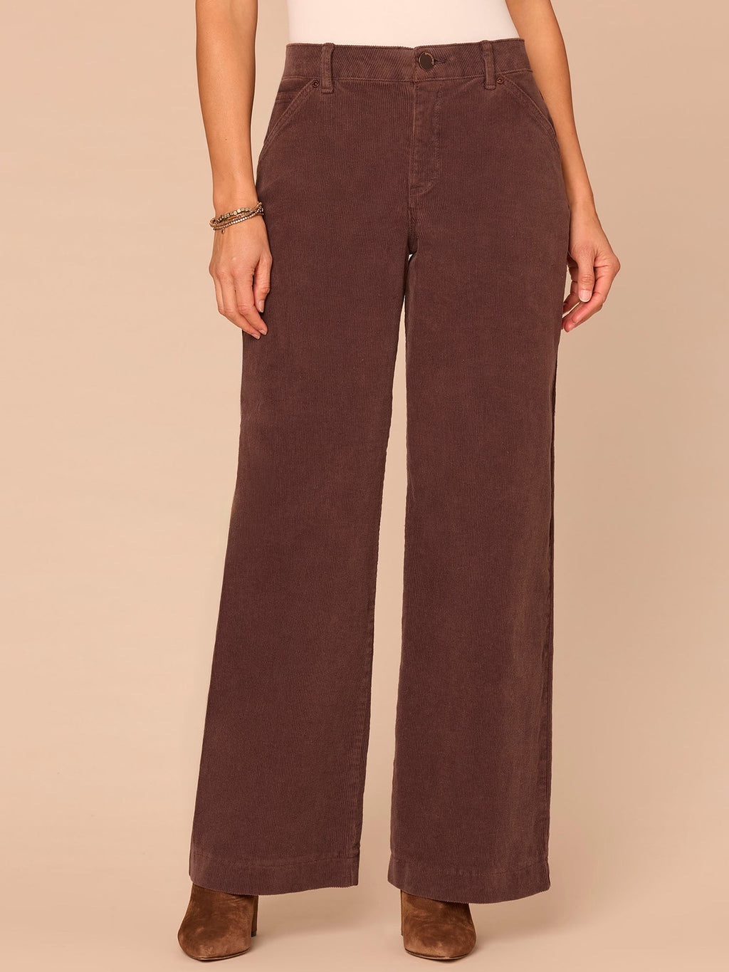 "Ab"solution® Skyrise Slash Pocket Wide Leg Corduroy Pants