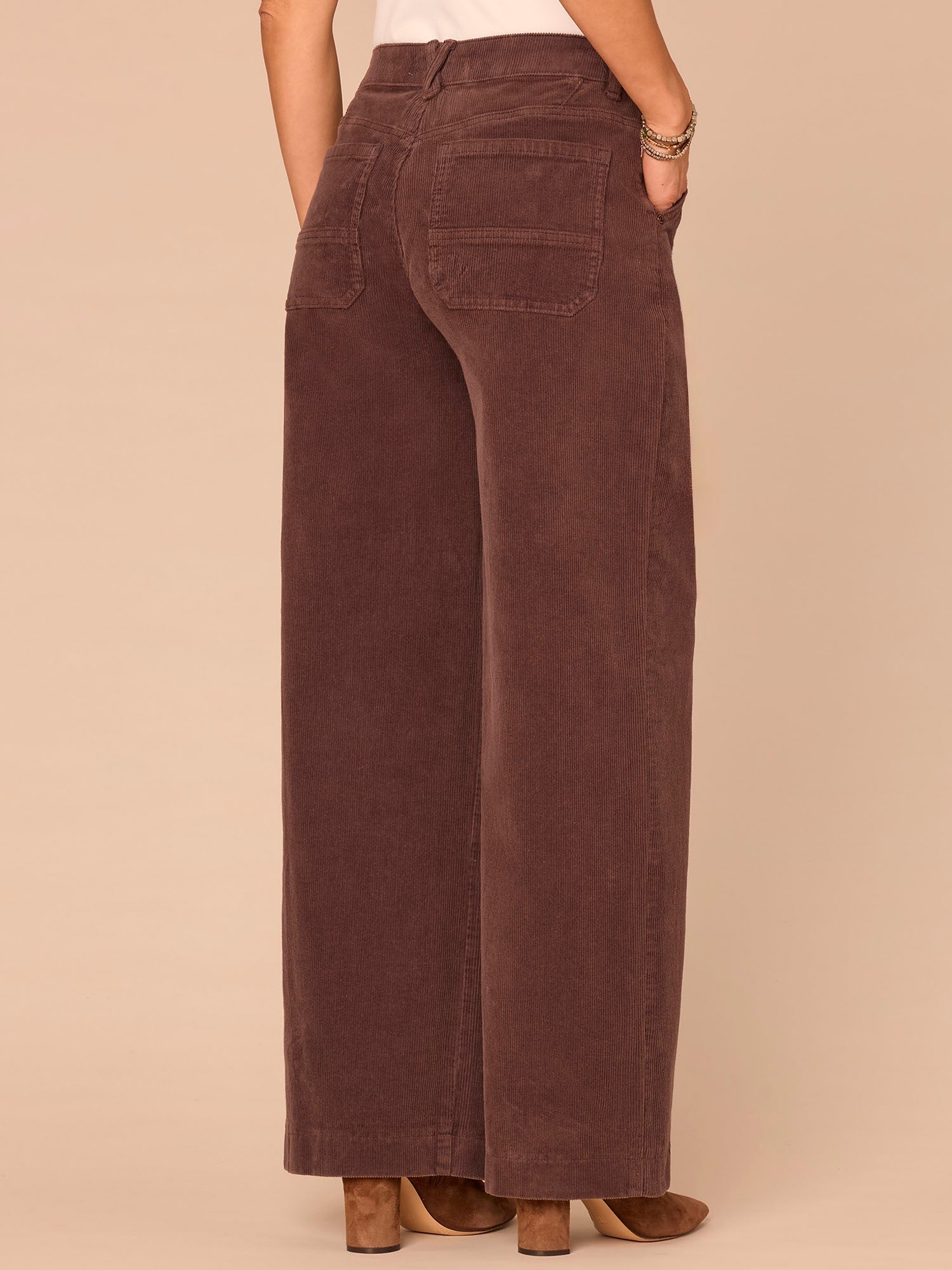 "Ab"solution® Skyrise Slash Pocket Wide Leg Corduroy Pants