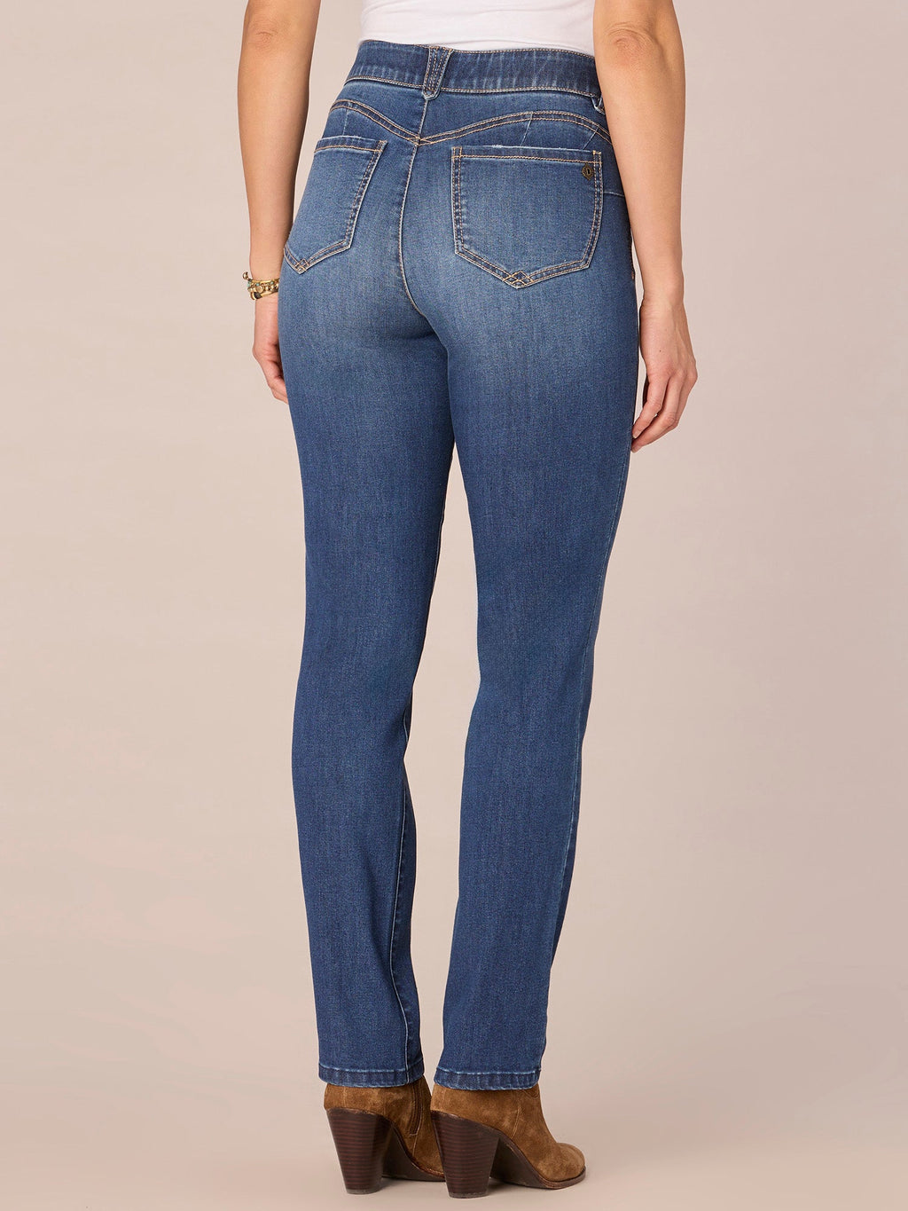"Ab"solution Mid-Rise Straight Leg Jeans
