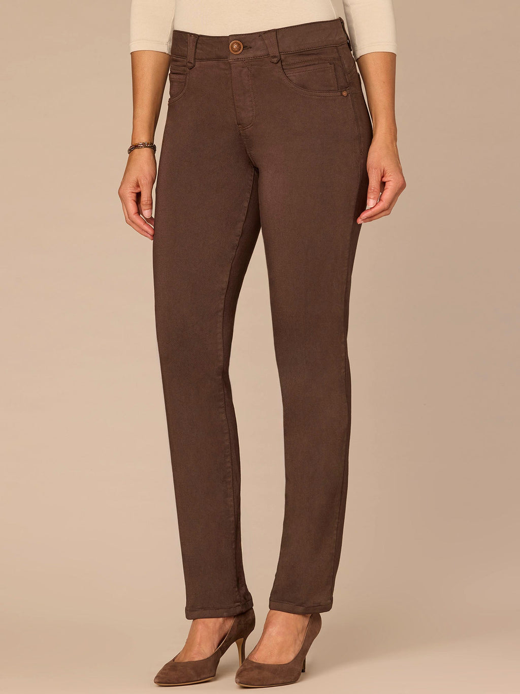 "Ab"solution® Straight Leg Colored Jeans