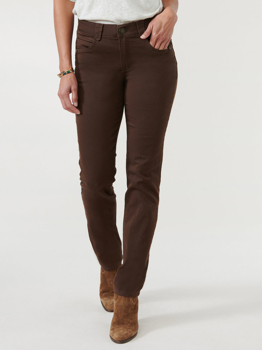"Ab"solution® Straight Leg Colored Jeans