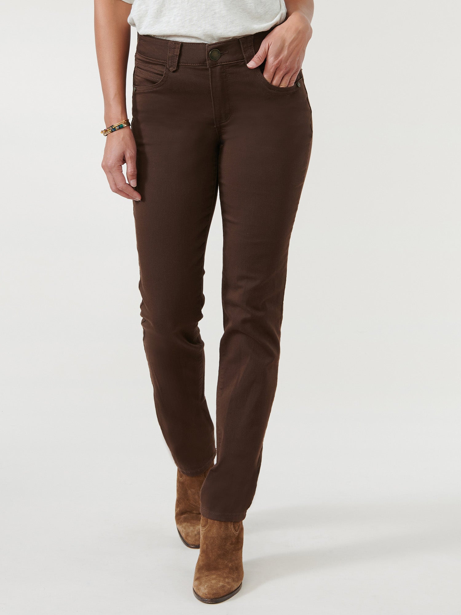 "Ab"solution® Straight Leg Colored Jeans