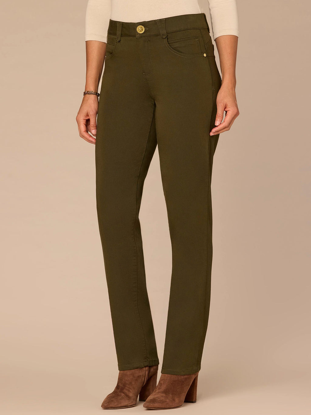 "Ab"solution® Straight Leg Colored Jeans