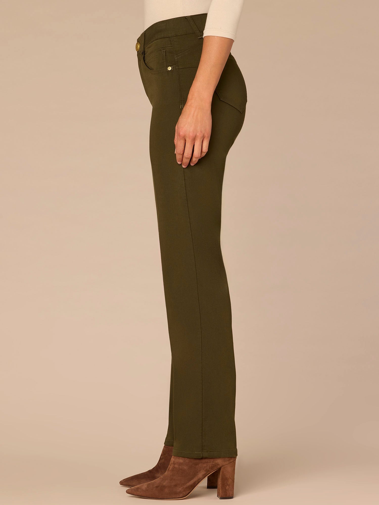 "Ab"solution® Straight Leg Colored Jeans