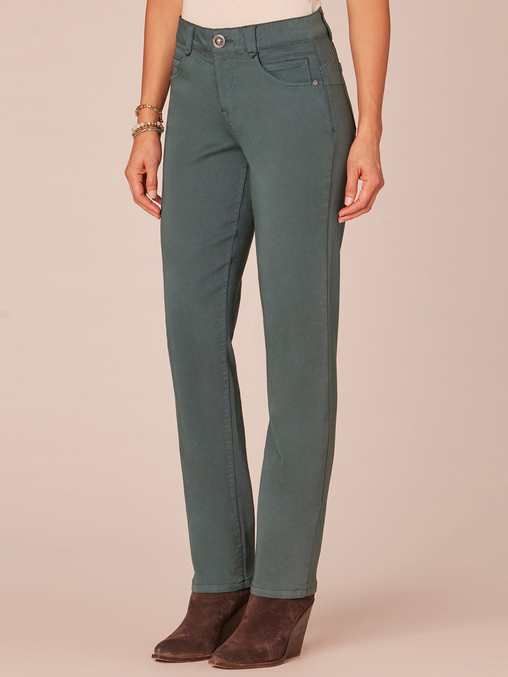"Ab"solution® Straight Leg Colored Jeans