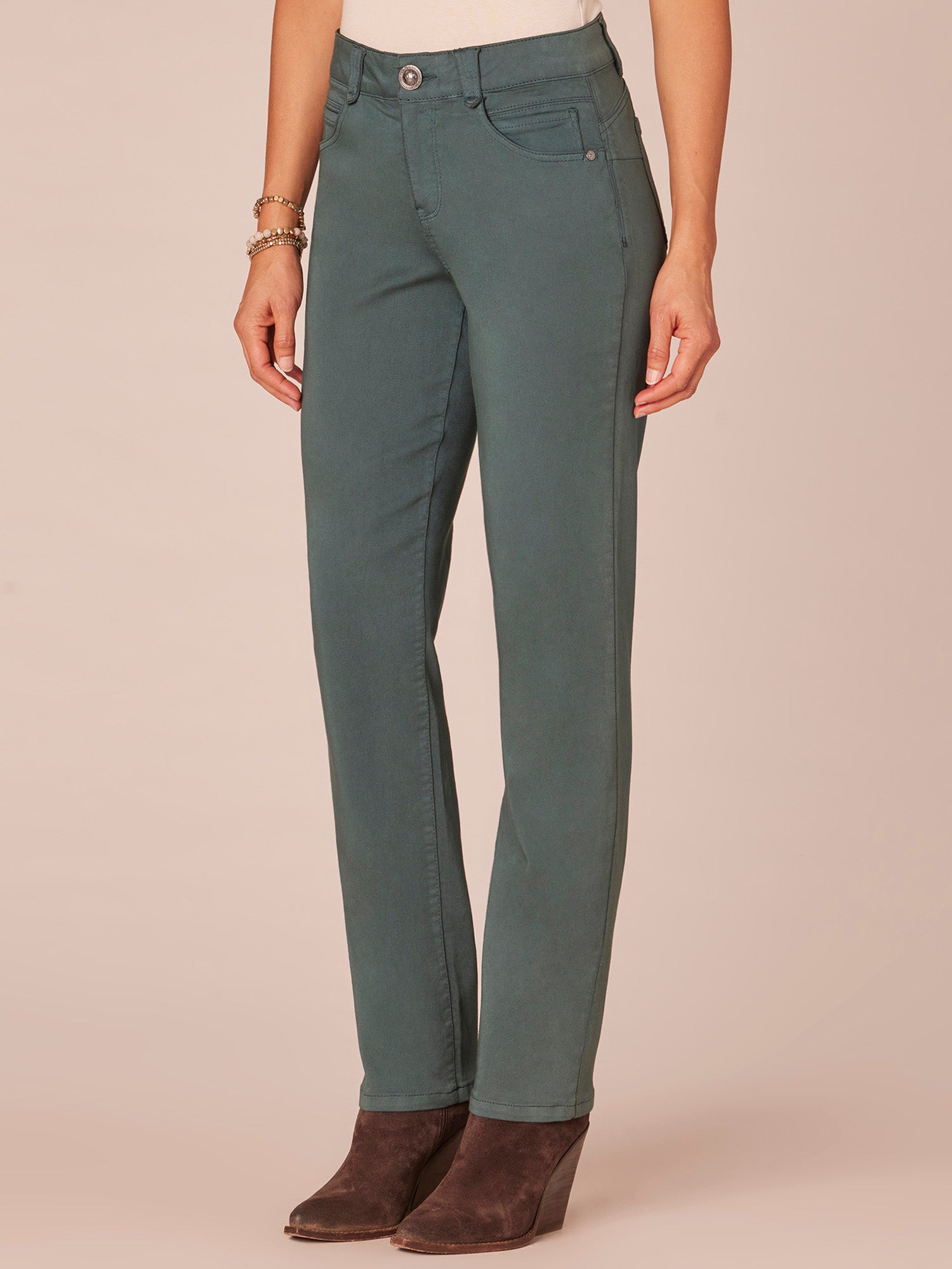 "Ab"solution® Straight Leg Colored Jeans