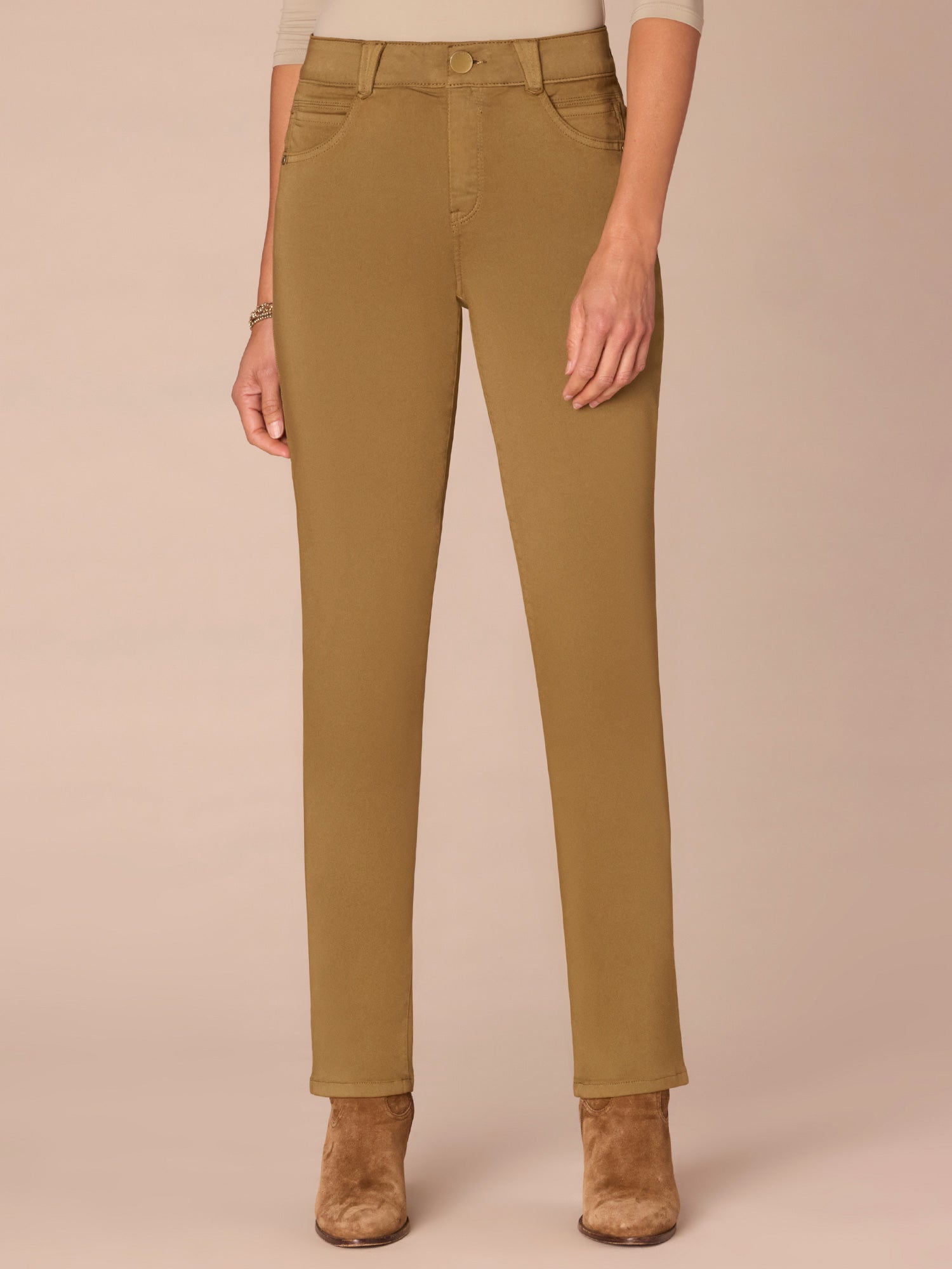 "Ab"solution® Straight Leg Petite Colored Jeans