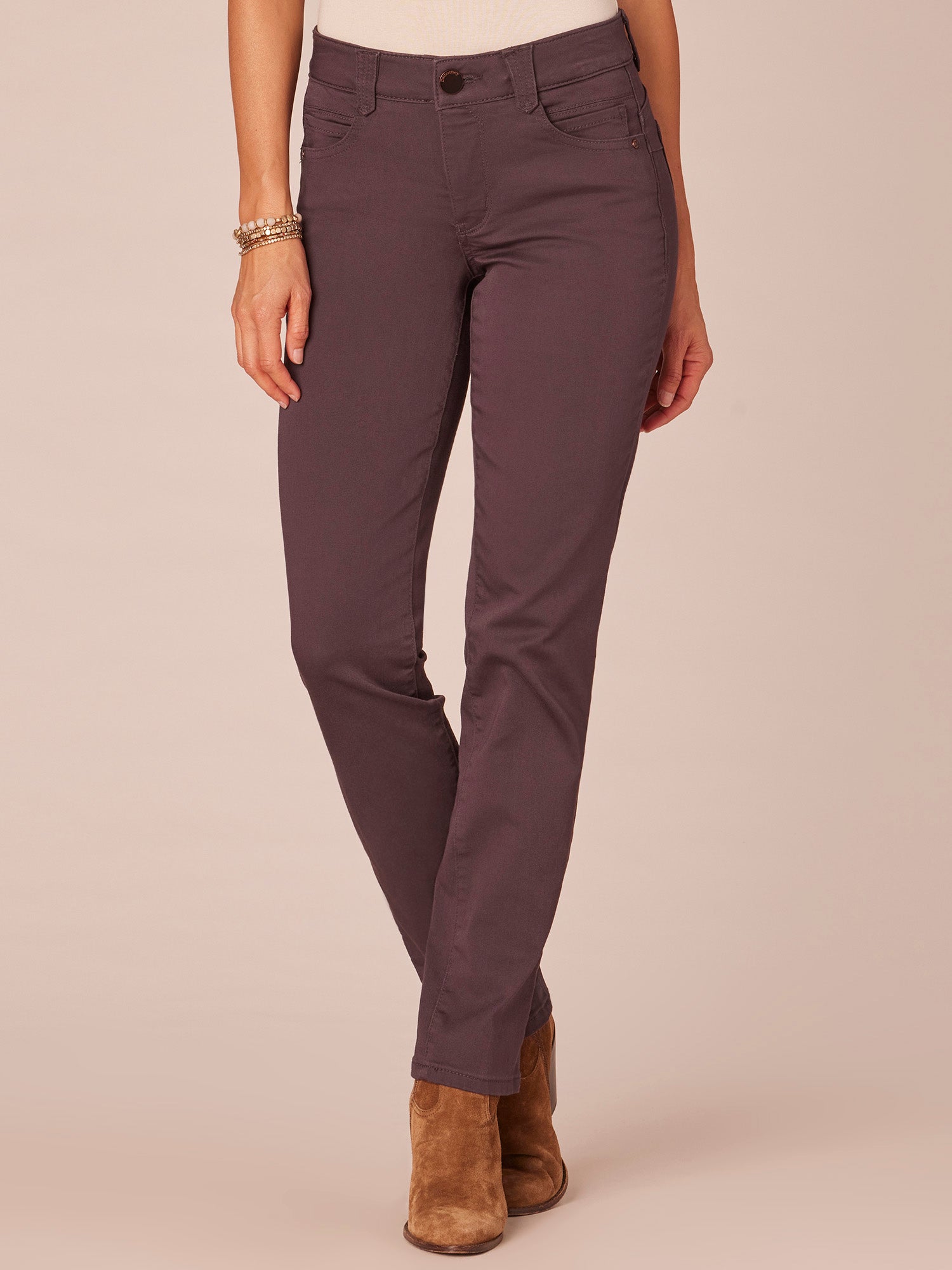 "Ab"solution® Straight Leg Colored Jeans