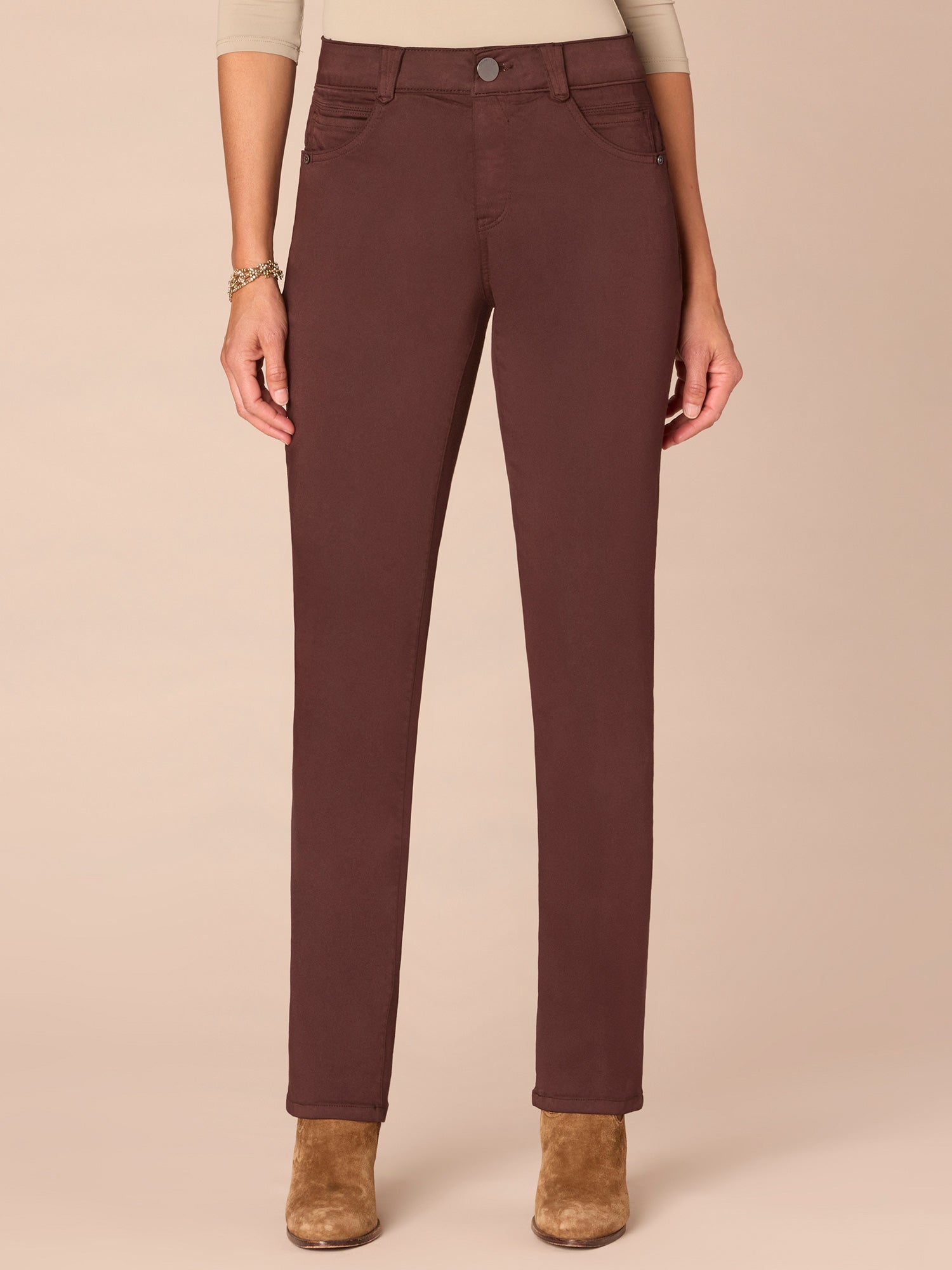 "Ab"solution® Straight Leg Colored Jeans