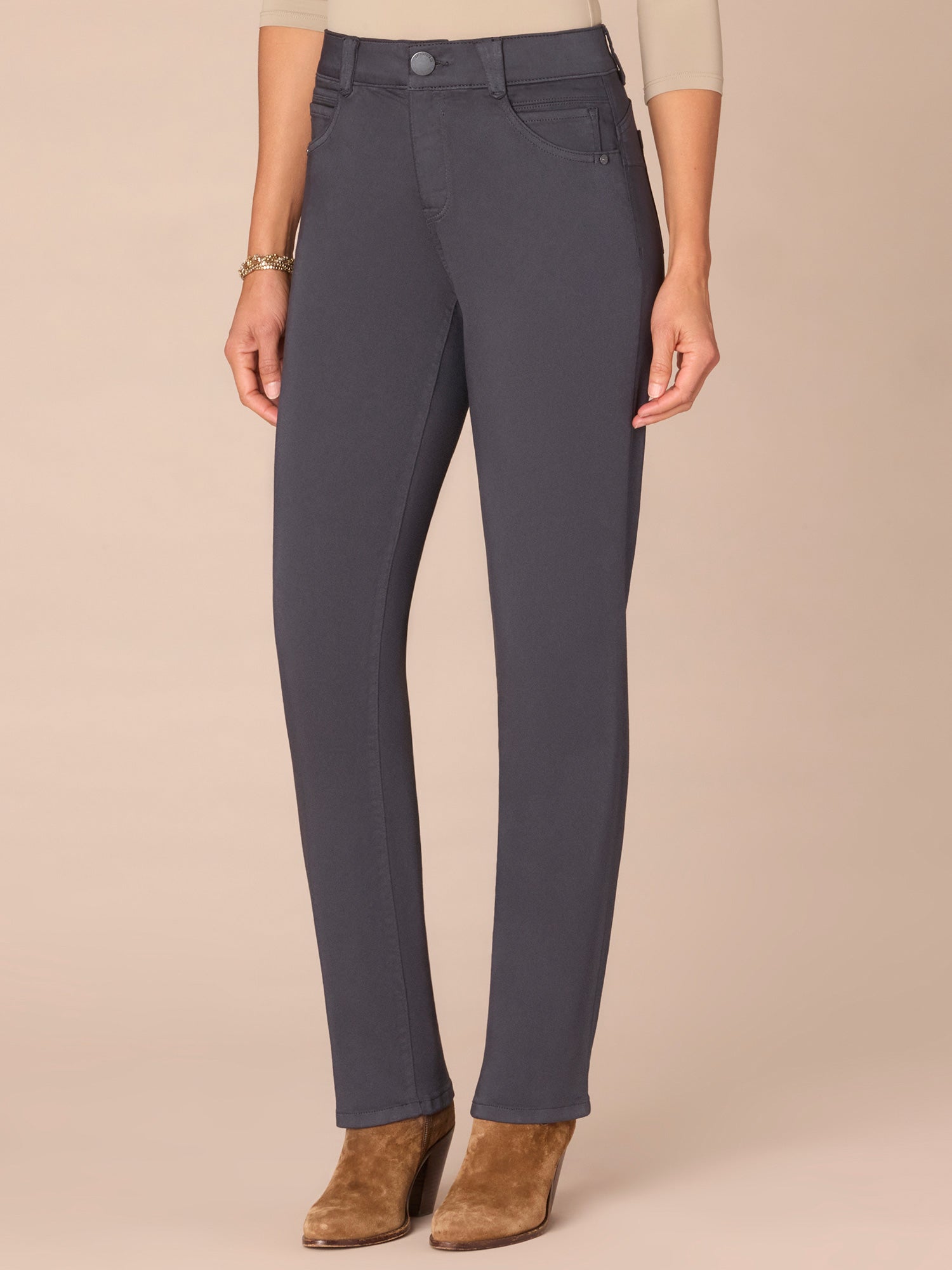 "Ab"solution® Straight Leg Colored Jeans