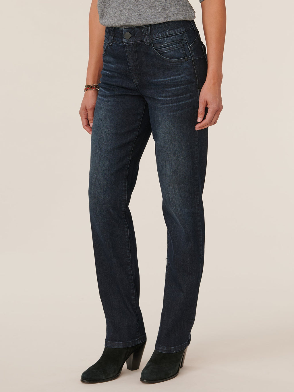 "Ab"solution® 33" Inseam Straight Leg Artisanal Denim Tall Jeans