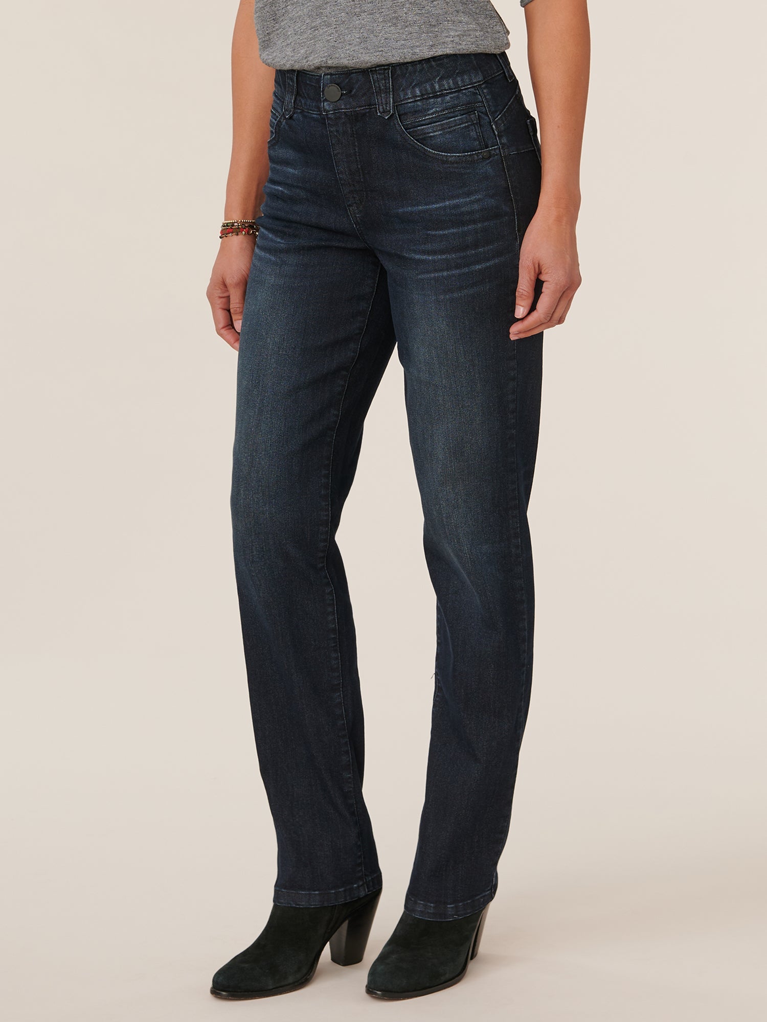 "Ab"solution® 33" Inseam Straight Leg Artisanal Denim Tall Jeans